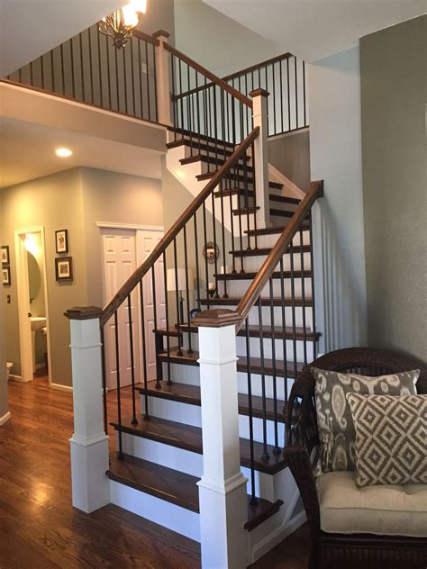 metal baluster ideas for hill country style house|farmhouse stair railing ideas.